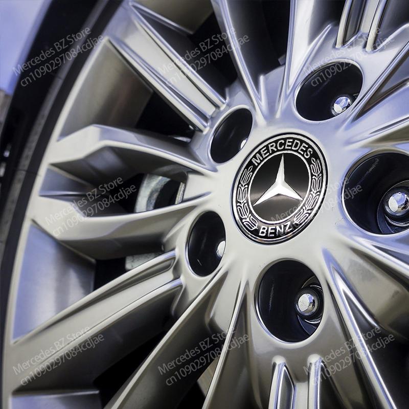 56mm 60mm 65mm 75mm Car Wheel Center Hub Cap Emblem Sticker For Mercedes Benz Mercedes Benz AMG Class W206 W205 W203 GLC CK1