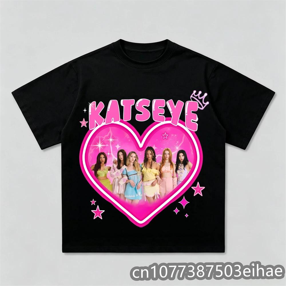 Unisex Kpop Katseye Printed Fan Support Cotton Tshirt Casual Daily Wear For Music Lovers Adults Kids Sizes Available