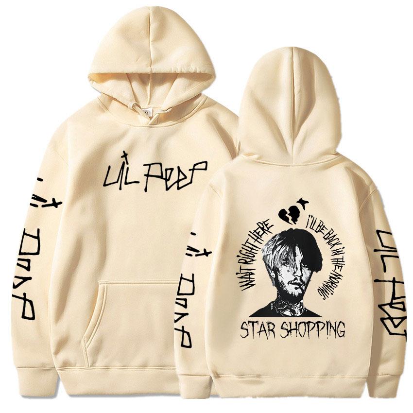 Rapper Lil Peep Cry Baby Hoodies Men Clothing Fashion Vintage Hip Hop Oversized Sweatshirts Casual Harajuku Hoodie Streetwear