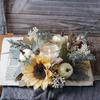 Candle Ring Autumn Garland Thanksgiving Harvest Wreath Artificial Wreath for Dining Room Farmhouse Living Room Party Table