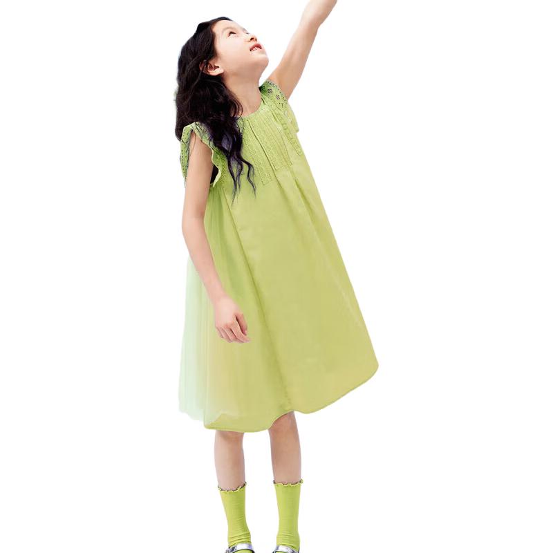 Balabala Girls  Summer Floral Sleeveless Tiered Dress 130