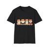 Dog Family Watercolor Adorable Cute Black Tee Graphic T-Shirt