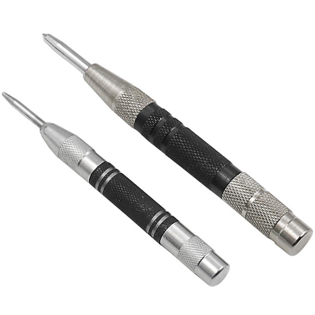for Marking Emergency Survival Tool Silver Black Automatic Center Punch Locator