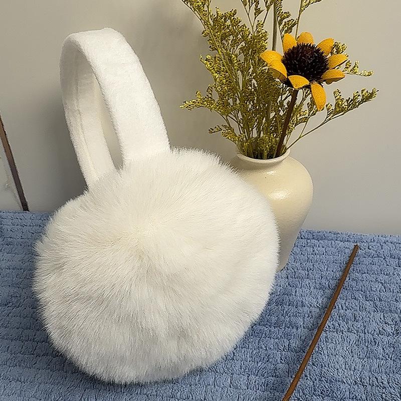 Foldable Anti-Freeze Plush Earmuffs - Windproof, Warm Ear Covers with Ah Ba Rabbit Design