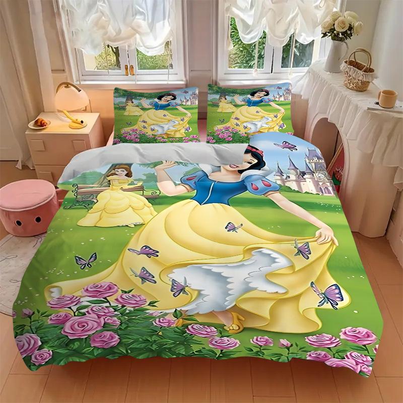 Princess Garden Print 3Pcs Bedding Setduvet Cover With 2 Bedropillowcase Home Birthday Gift