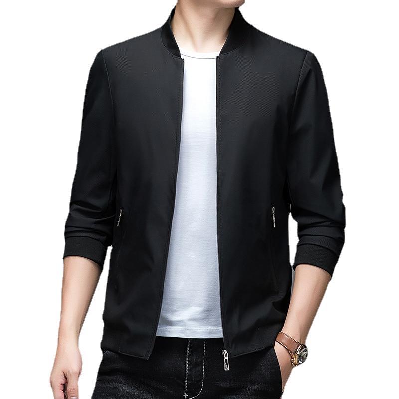 

Весенние куртки для молодых и средних мужчин, тонкие куртки в деловом стиле для мужчин, тенденции верхней одежды с воротником-бейсболкой XXXXL