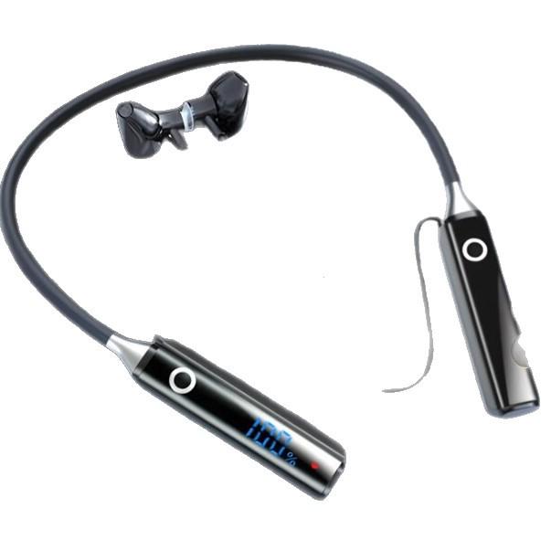 Wireless Bluetooth Earphones 003: Ultra-Long Battery Life, Power Display, Low Latency, Neckband Semi-In-Ear Design.