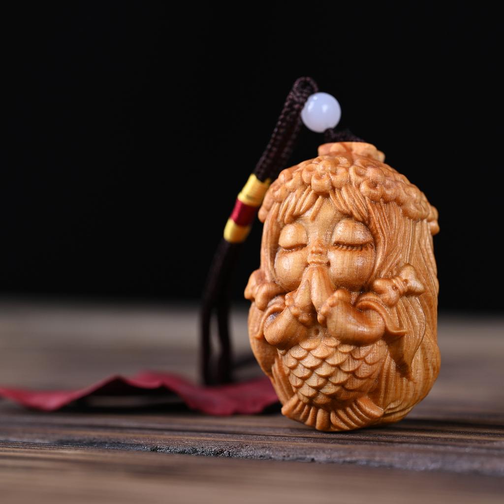 Cute Cartoon Mermaid Ornament Creative Home Decoration Wooden Crafts DIY Accessories Event Souvenirs