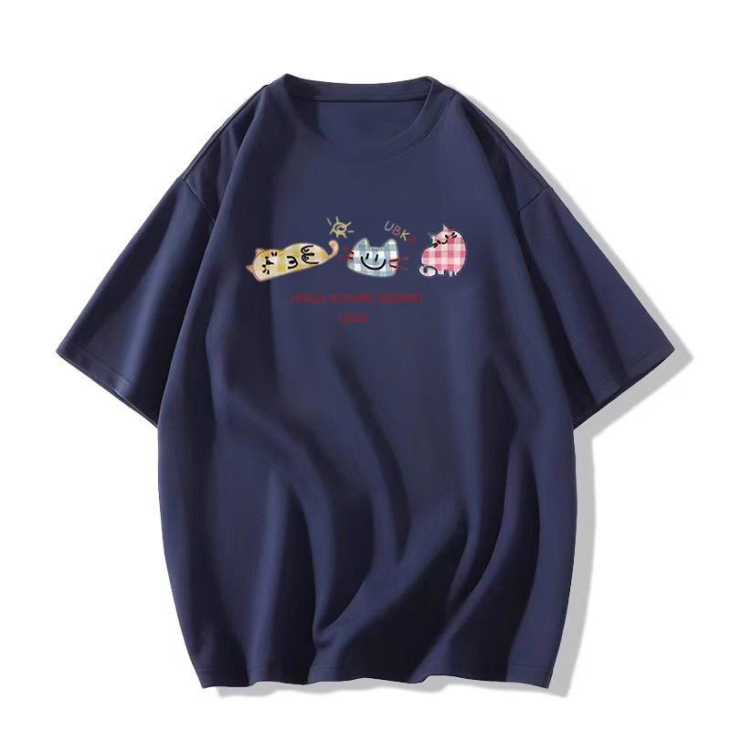 Women's Retro Cotton Loose-Fit Short-Sleeve T-Shirt, Summer 2025 Trend