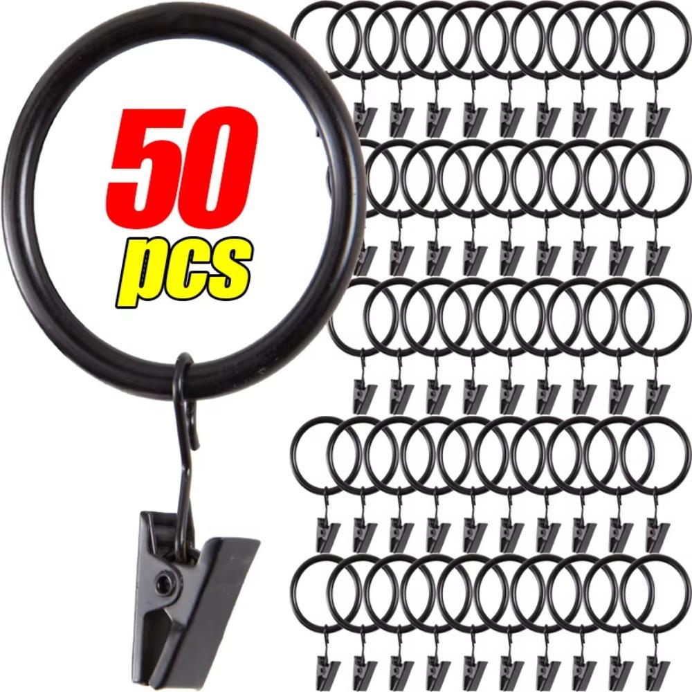 Metal Curtain Rings Heavy Duty Roman Circles Decorative Hanger Pins Metal Curtain Clips Home