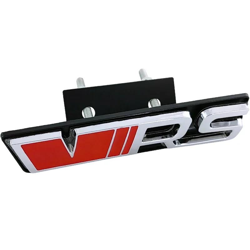 

Сплав автомобіля передня решітка логотип багажник емблема значок наклейка для VRS Octavia Yeti Fabia 1 Kodiaq Karoq 2 A7 Tour RS чудово швидкий Front Grille Badge срібний/червоний