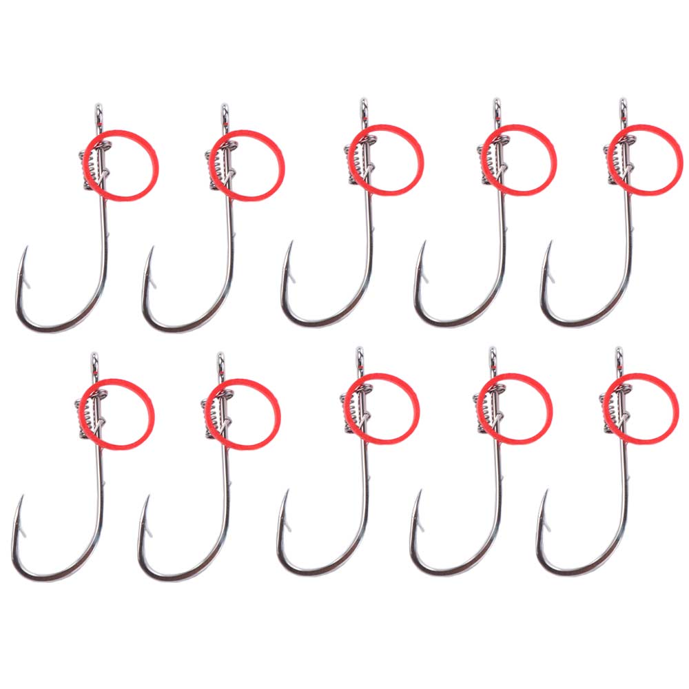 Single Hook Fishing Fixed Hooks Carbon Steel Barbed Fishhook Live Shrimp Fishing Hooks  Live Bait
