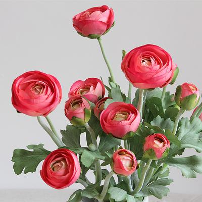 Künstliche Ranunkelblumen mit Stiel mit echter Haptik Falsche Pfingstrose Hochzeitsdekoration Haushaltsimulation Künstliche Blumen