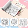 CUTE & SIMPLE Hand Drawn Book 20 Sheets Graffiti Painting Book Flower Coloring Book  Adults