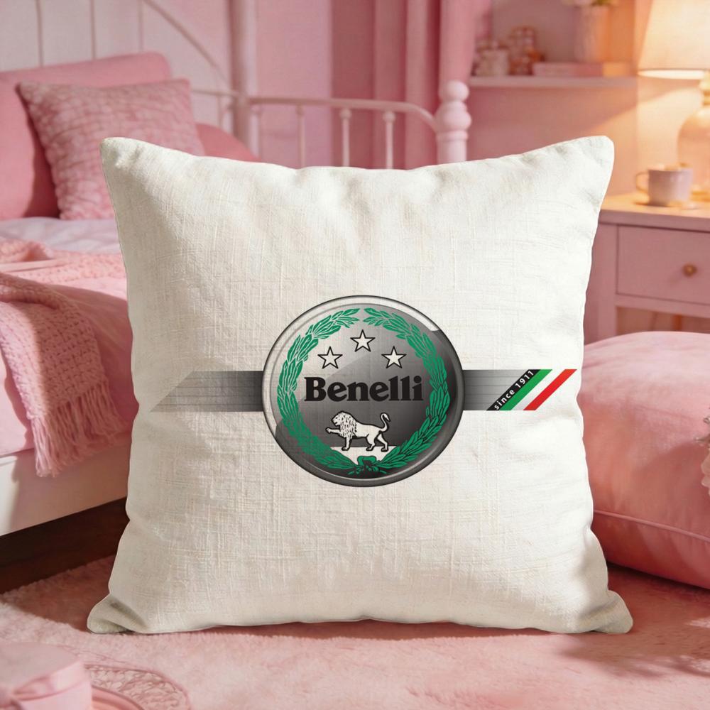 Motorcycle BBenellis Cushion Cover Premium Comfort Reversible Pillow Cove Two in One Design for Any Room Car Interior