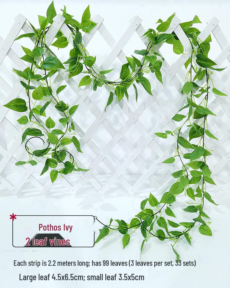 Artificial Red Maple Leaves Pothos Vine: Wall or Ceiling Hanging, Climbing Decorative Greenery