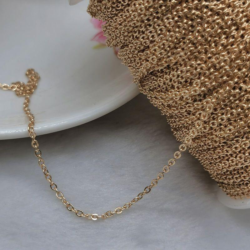 2 meters Stainless Steel Rolo Bulk Chains Cable Link Chain for Neckalce Bracelet Jewelry Making DIY Accessories Wholesale