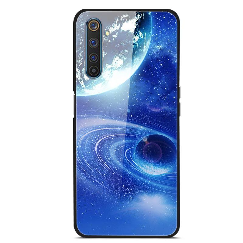 Para OPPO Realme 6 pro Fundas Vidrio Templado Cubierta Trasera del Teléfono para Realme 6pro Fundas con Parachoques de Silicona coque en Realme6 6S 6 s 6i