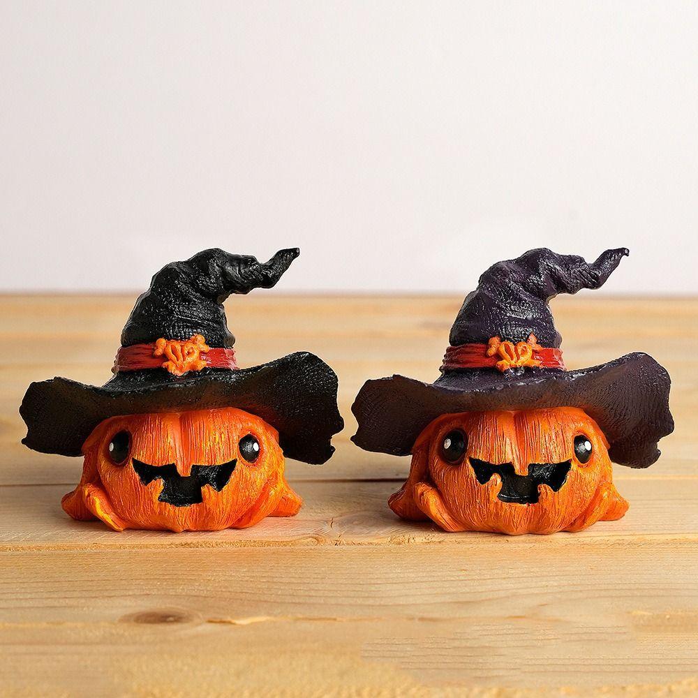 Funny Ghost Pumpkin Decoration Cartoon Resin Pumpkin Crafts  Festival Atmosphere