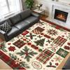 Christmas Printed Square Area Rug Soft Non Slip Floor Carpet For Bedroom Holiday Gift