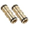Brass Hose Connector Double Male Connector Sealing Rubber Ring Solid Brass Material Water Leakage Prevention As Pictures Show