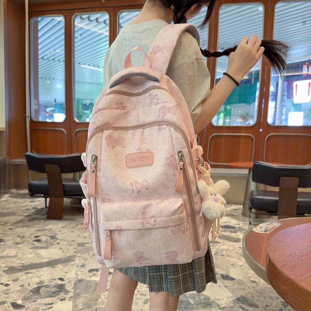 Schoolbag Fresh Sea Salt Blue Youth Vitality Primary and Secondary School Students Grades 1-9 Backpack High Value Multi-compartment Design Backpack