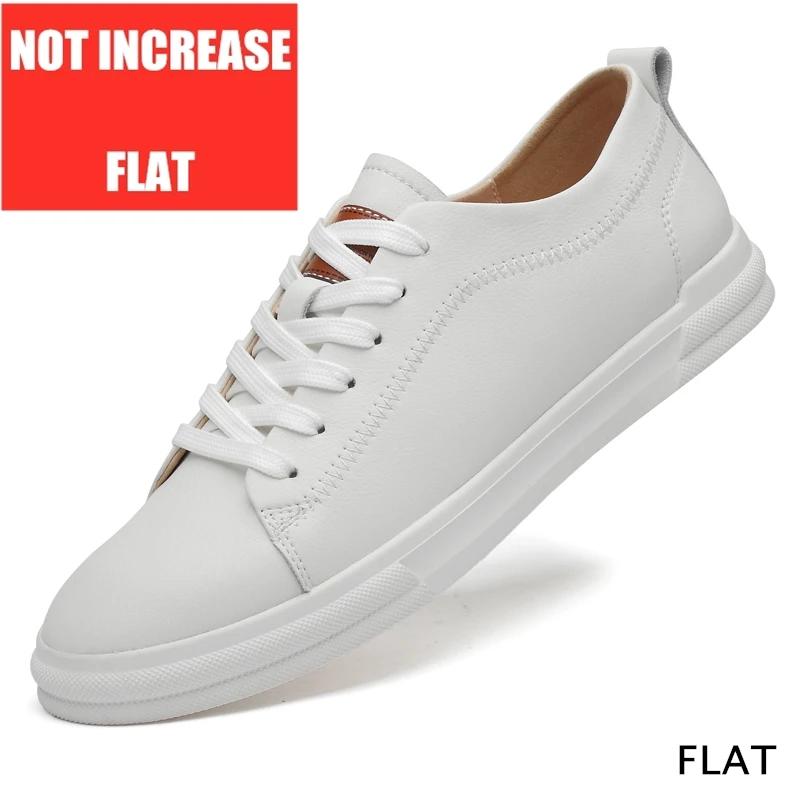 Flache oder 5 cm höhenerhöhende Herrenschuhe Lässige Elevator-Schuhe Herrenmode Lift-Sneakers Sport Echte Lederschuhe Hohe Schuhe