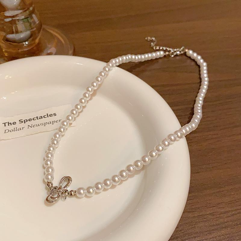 Koreanische High-End Barockperlenkette - Leichte Luxus Perlen Schlüsselbeinkette für Damen