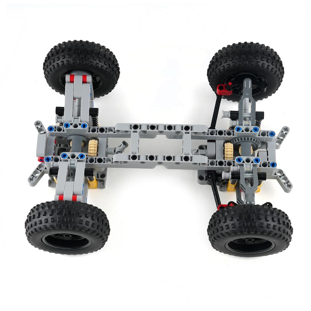 MOC 4WD Independent Suspension Differential Chassis Steering Axle Building Blocks Four-wheel Drive Tech Car Parts Toys Kids Gift