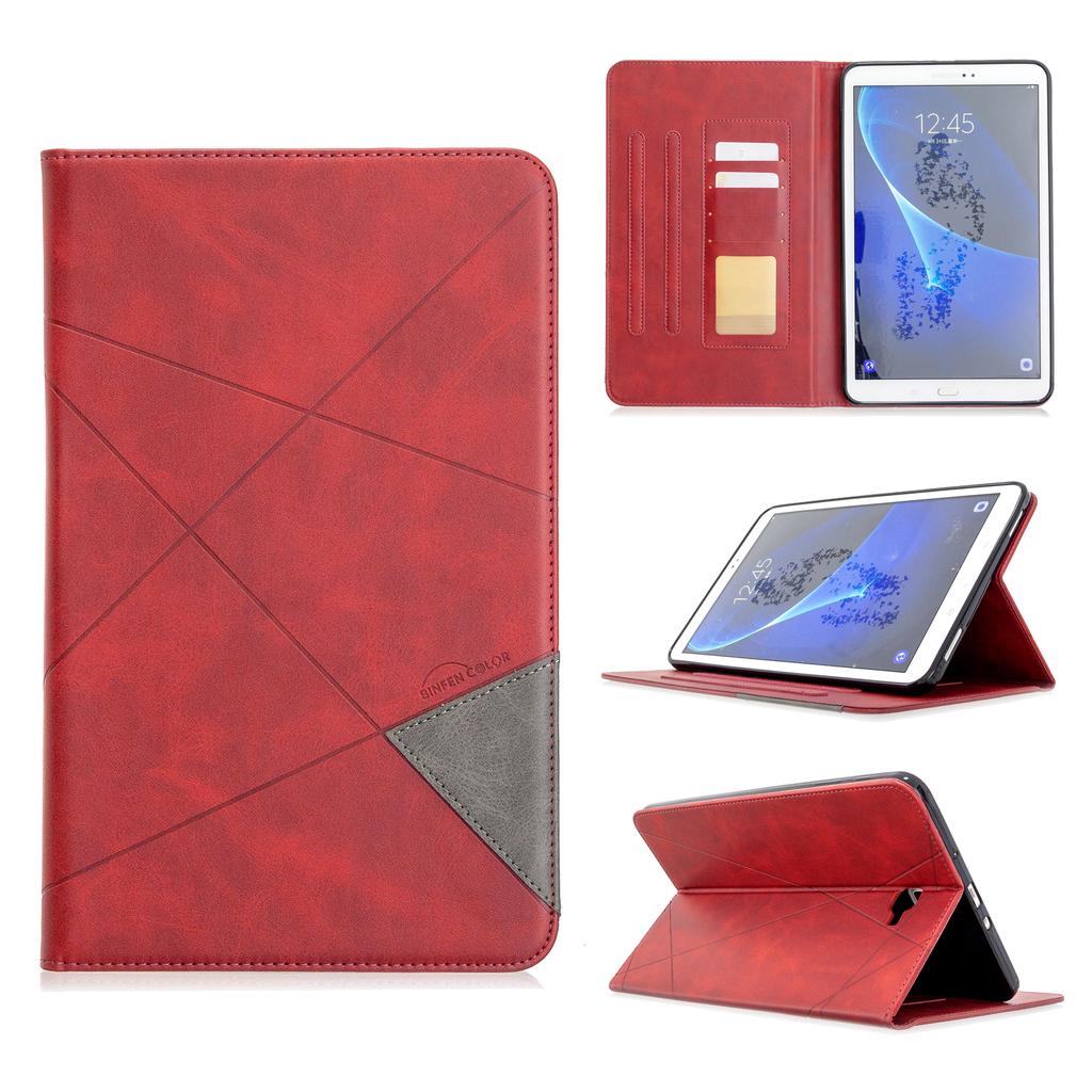 Étui pour Samsung Galaxy Tab A 10,1 pouces (Sortie 2016)(SM-T580/T585) Étui portefeuille en cuir PU de qualité supérieure avec plusieurs angles de vue et poche pour cartes