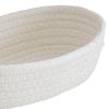 3 Pcs Desktop Storage Basket Oval Organizer Container Cotton Rope Hand Woven for Makeup Snacks