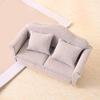 Handmade Miniature Sofa Model Figure 1/12 Dollhouses Decorative Accessories Detailed Wooden Furniture for Craft Project