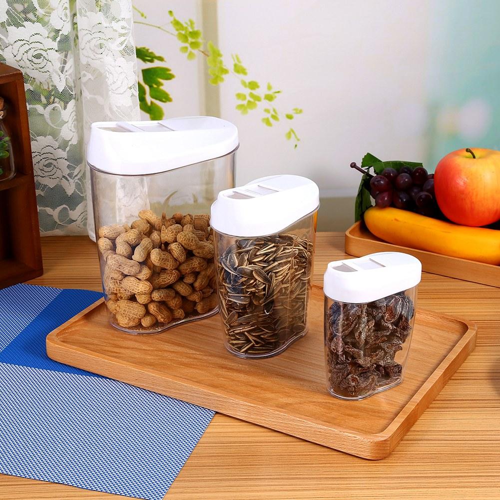 5Pcs Dry Food Storage Cereal Dispenser Pasta Food Container Box Kitchen Tool Household Supplies