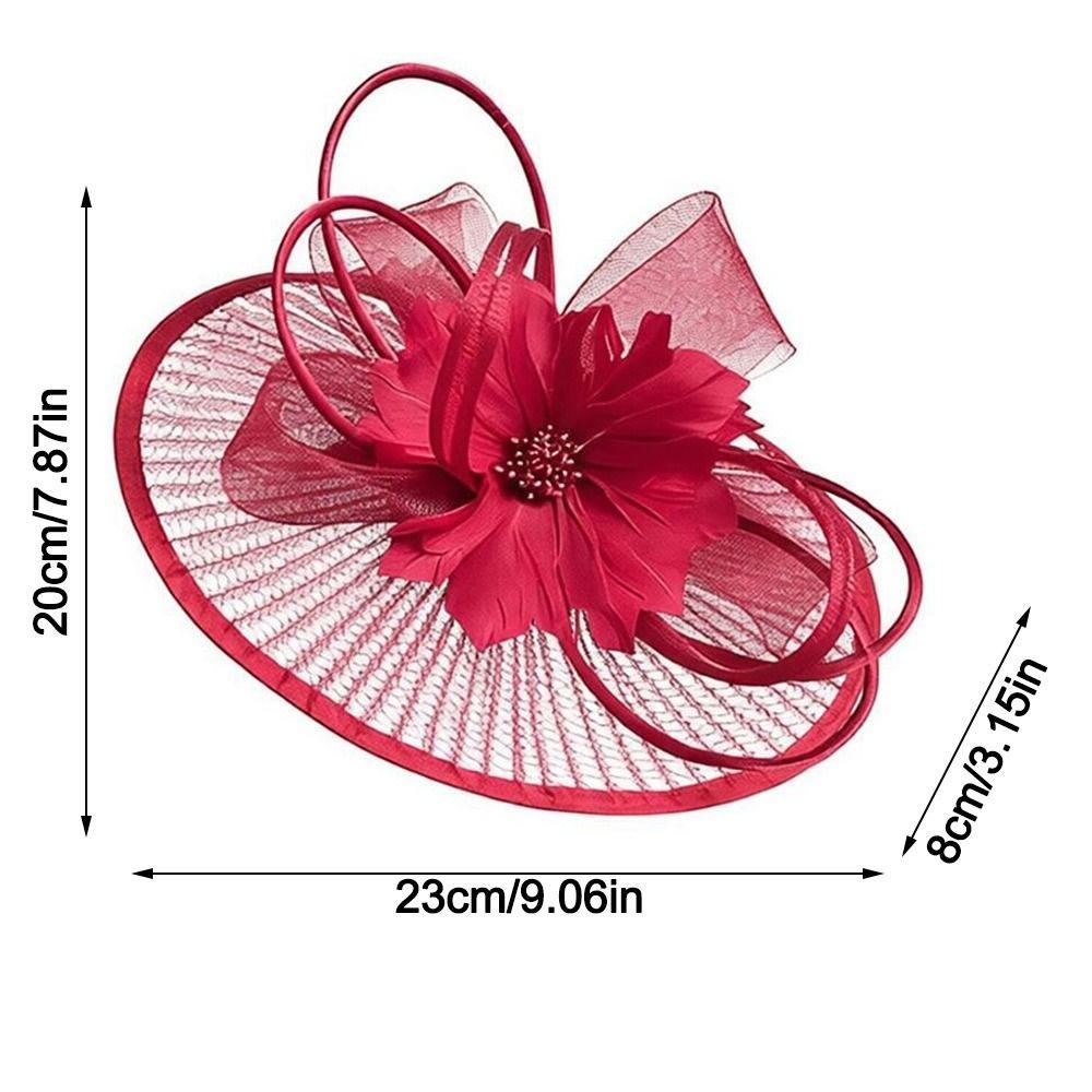 Fascinator Floreale con Velo in Rete Cappello Parrucca Fascinator Fascia per Capelli Fascinator in Sinamay Feste in Costume