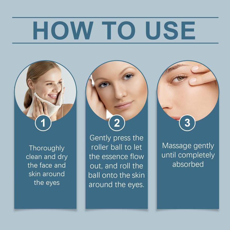 Caffeine Eye Serum Nourishing Moisture Under Eye Roller Cream 360° Massage Firming Serum For Dark Circles And Puffiness one size