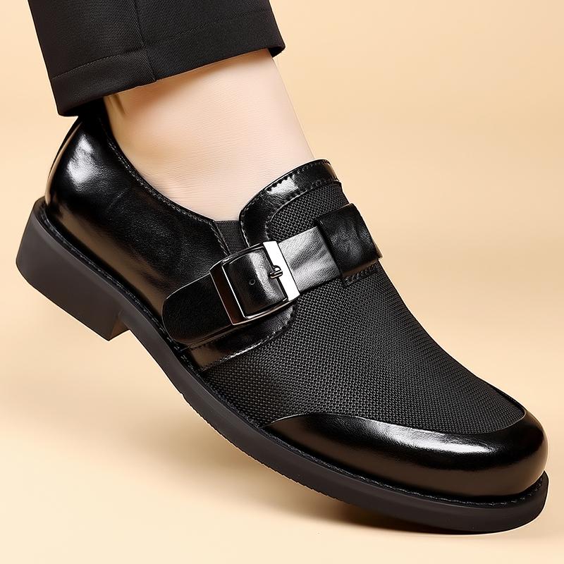 Fashion New Casual Men's Leather Shoes Retro and British Styles Work and Office Outdoor Trendy High-quality Shoes Black Brown Versatile