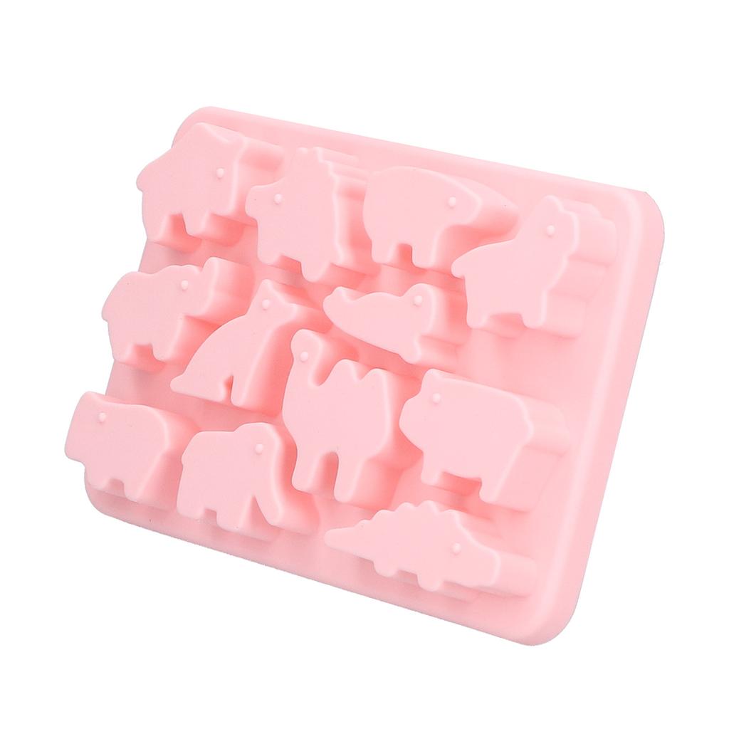 Ice Tray Animal Pattern Ice Cream Bar Mold with Cover for Kitchen Making Tool