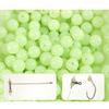100Pcs Hard Fishing Beads Stopper Luminously Round Fishing Space Beans Stops Luminously  Fishing Line Beads Lure Accessories