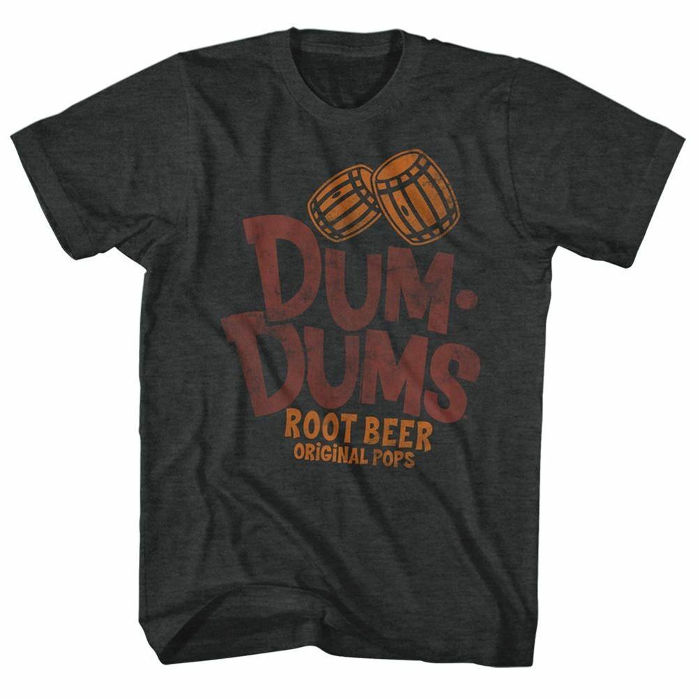 Dum Dums Root Beer Black Heather Adult T-Shirt