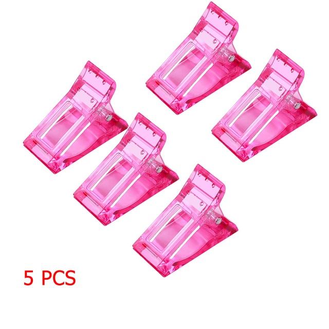 5/10pcs Crystal Nail Clip Acrylic Clamp Finger Extension UV Gel Fixed Professional Tools Plastic Nails Accessories for Manicure