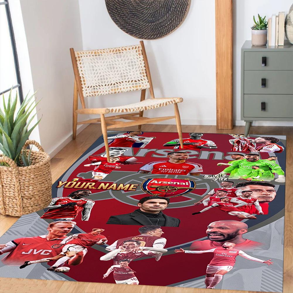 Arsenal Personalized Name Floor Mat Perfect for Hallway Kitchen Outdoor Foyer Antislip Carpet Decorate Offices Perfect Gift for Women/Men