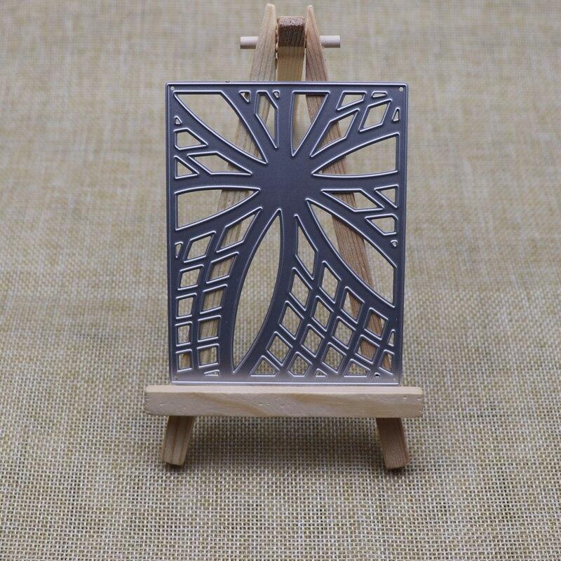 Rectangle Metal Cutting Dies Flower Rhombus Scrapbooking Stencil for Kids Embossing Craft