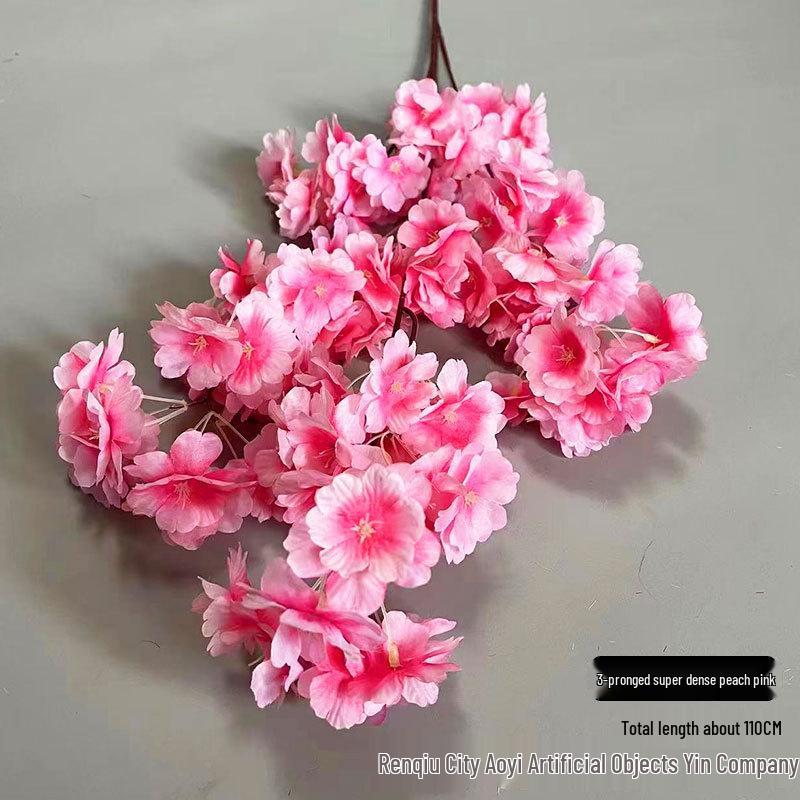 Artificial Cherry Blossom Branch - Dense 3-Prong/4-Prong Cherry Blossom Wedding Decoration