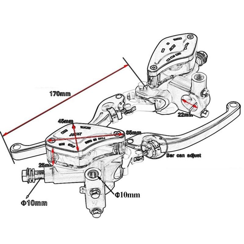 CNC Clutch Brake Pump Lever Adjustable Handle Hydraulic Motorcycle Racing Universal for Citycoco Modified Accessories Parts