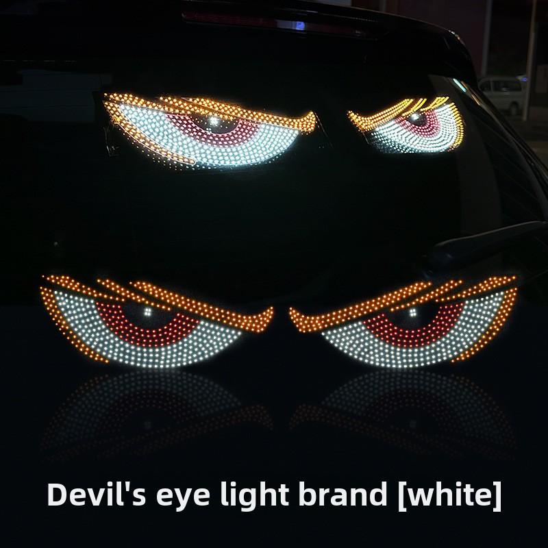 Colorful Devil Eyes Led Lights For Car Truck Windshield Warning Strobe Lights USB Plug-in Panel Decorations Internal Accessories