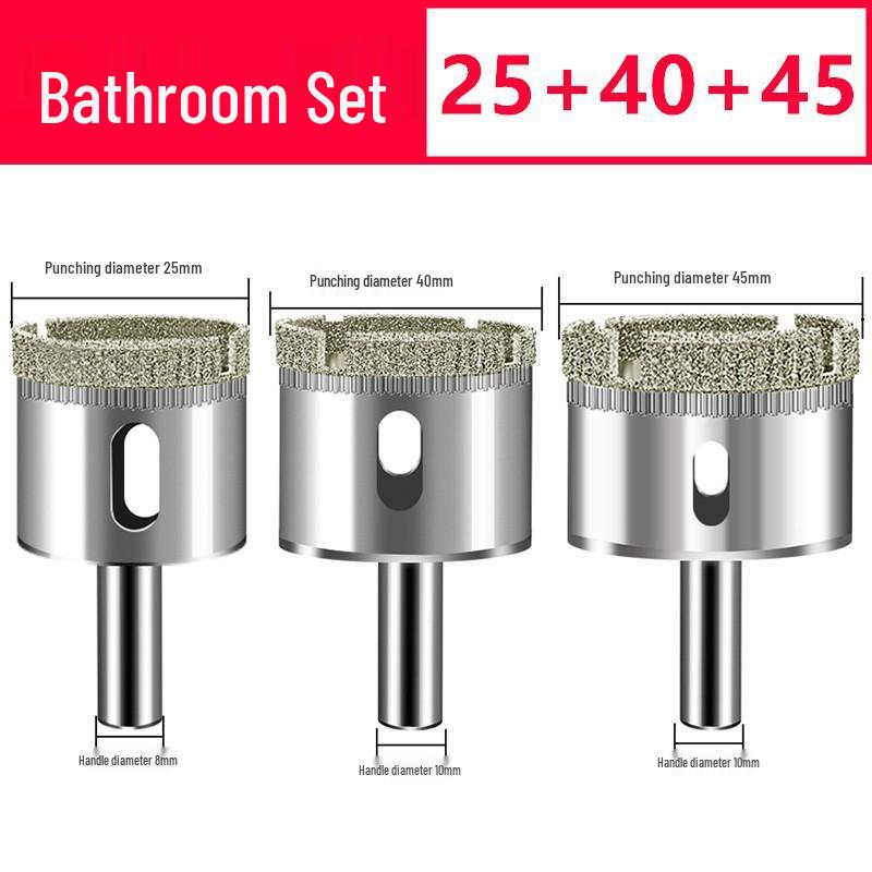 Emery Glass & Tile Drill Bit, 3-200mm Rotary Hole Saw for Marble
