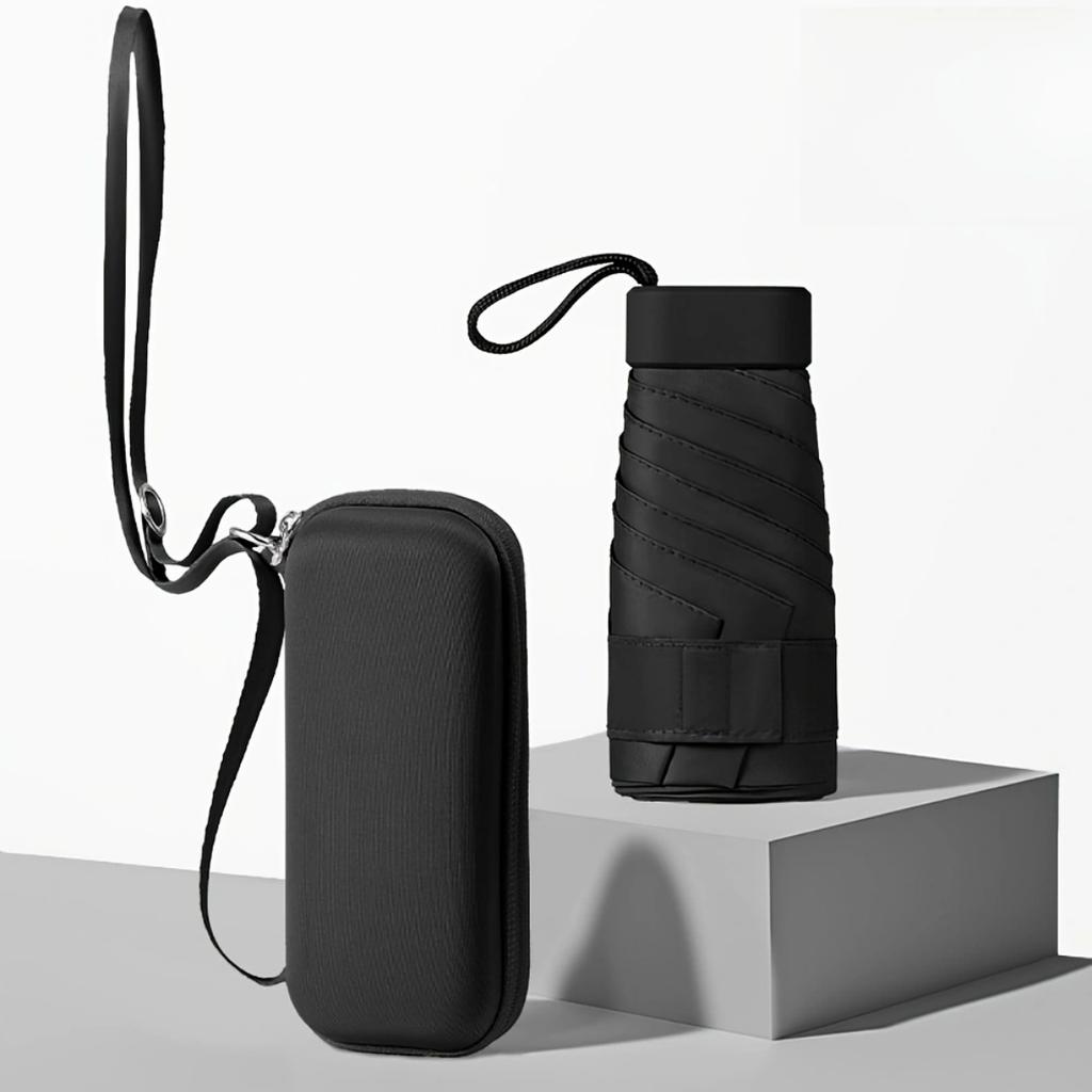 The New Convenient Mini Umbrella That Can Be Carried Cross-body In a Card Holder, Rain Or Shine, 99% Sun Protection