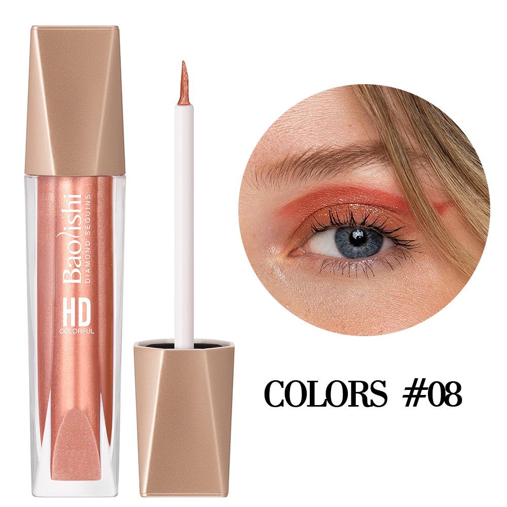 Wasserfester Langanhaltender Wischfester Eyeliner 12-farbiger Perlglanz-Lidschatten-Eyeliner