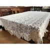Vivienne Round Fibranche Series Embroidered Lace Round Table Runner WK1950N1 (Vivienne) [100cm Tablecloth, Off-White]