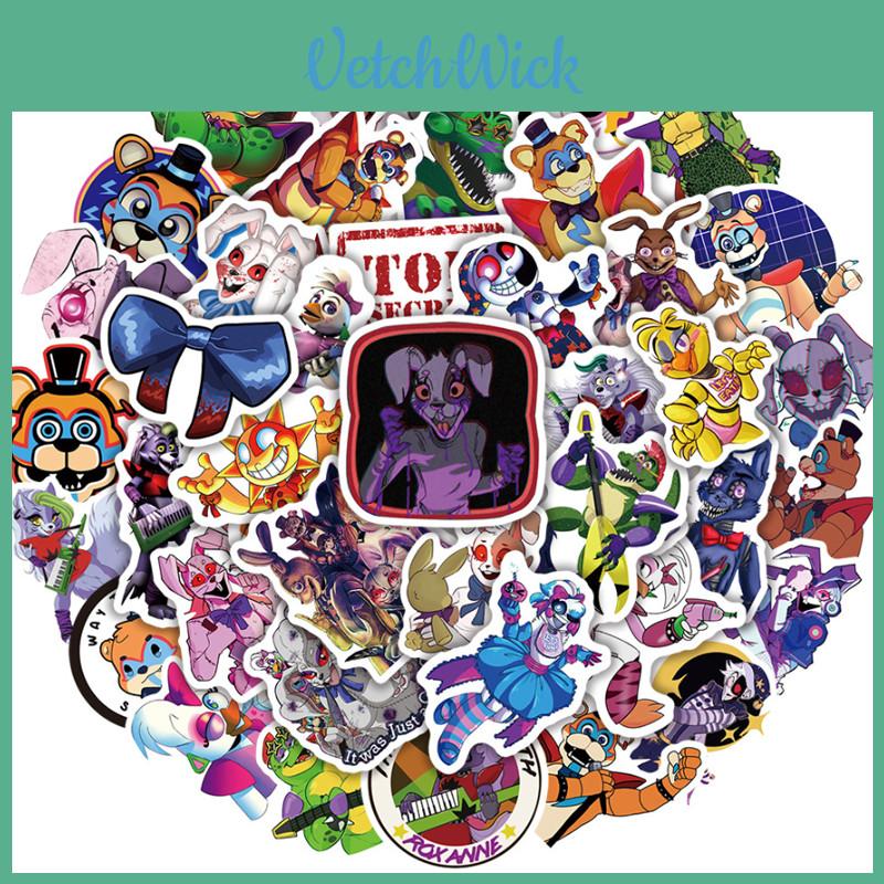 Terrifyingly Awesome Fnaf Security Breach Horror Game Stickers Set 50pcs